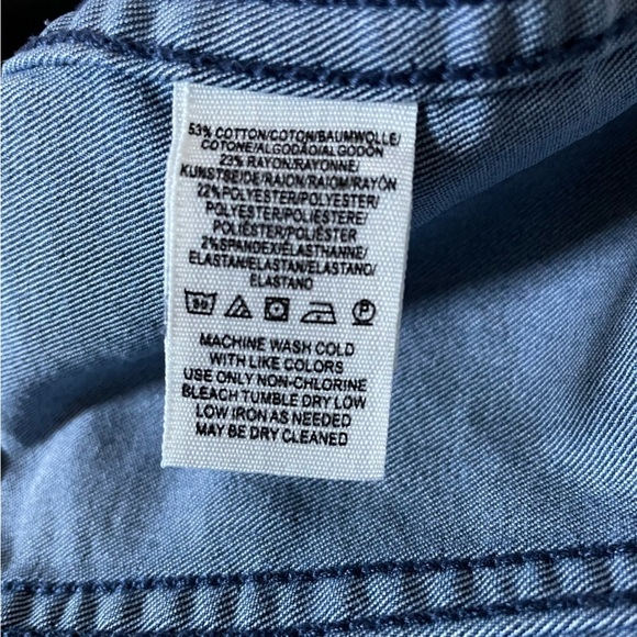 Free People Two Tone Multi Panel Stretch Denim Zip Back Mini Skirt EUC Size 0 - Picture 11 of 12